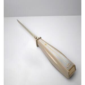 Vintage Lady Vanity Electric Knife Mid Century Modern Kitchen Gadget Beige